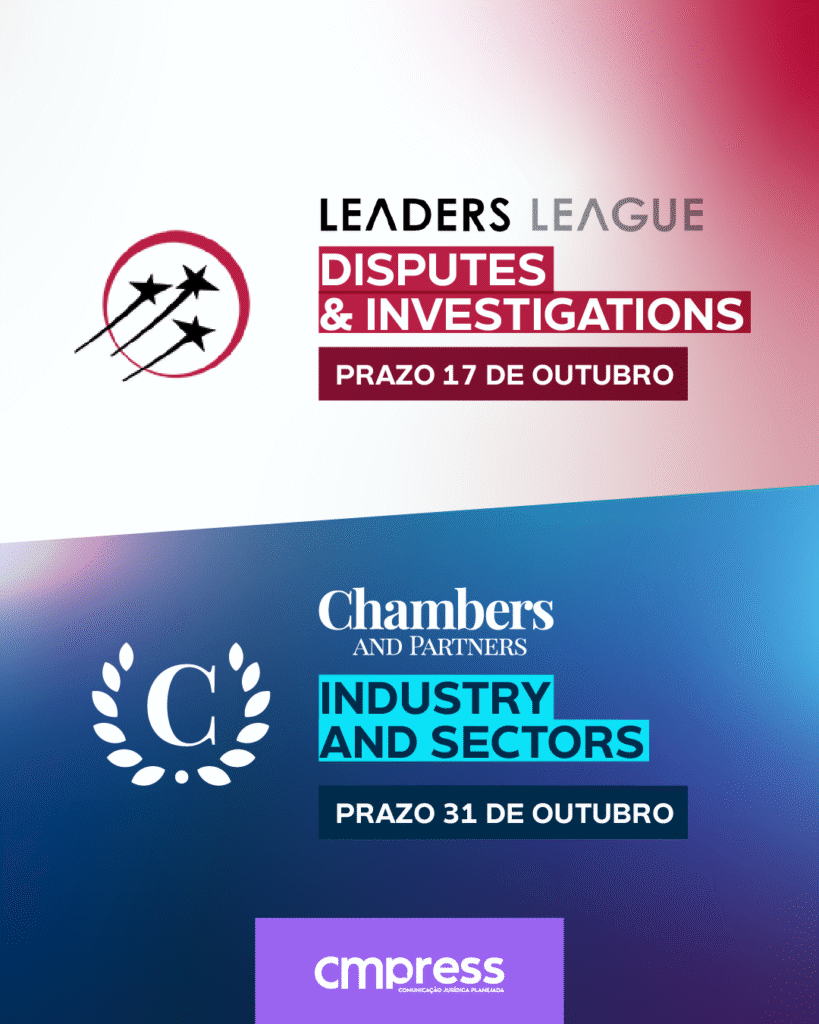 LEADERS LEAGUE DISPUTES & INVESTIGATIONS – PRAZO 17 DE OUTUBRO E CHAMBERS INDUSTRY AND SECTORS – PRAZO 31 DE OUTUBRO